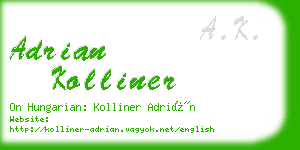 adrian kolliner business card